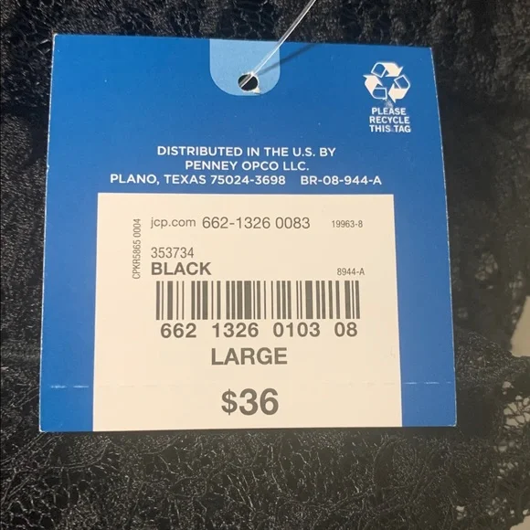 Arizona Jeans Co. black lace top with tank NWT - Picture 7 of 8